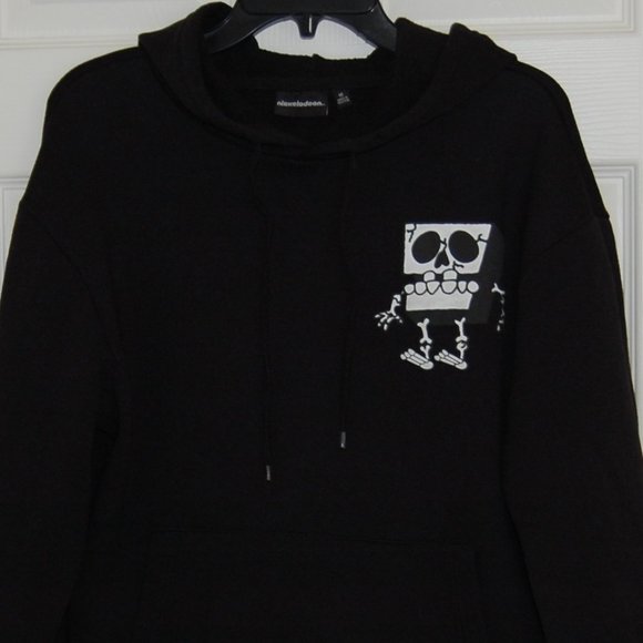 Nickelodeon SpongeBob Skeleton Graphic Hoodie, Women Size M - Picture 4 of 5